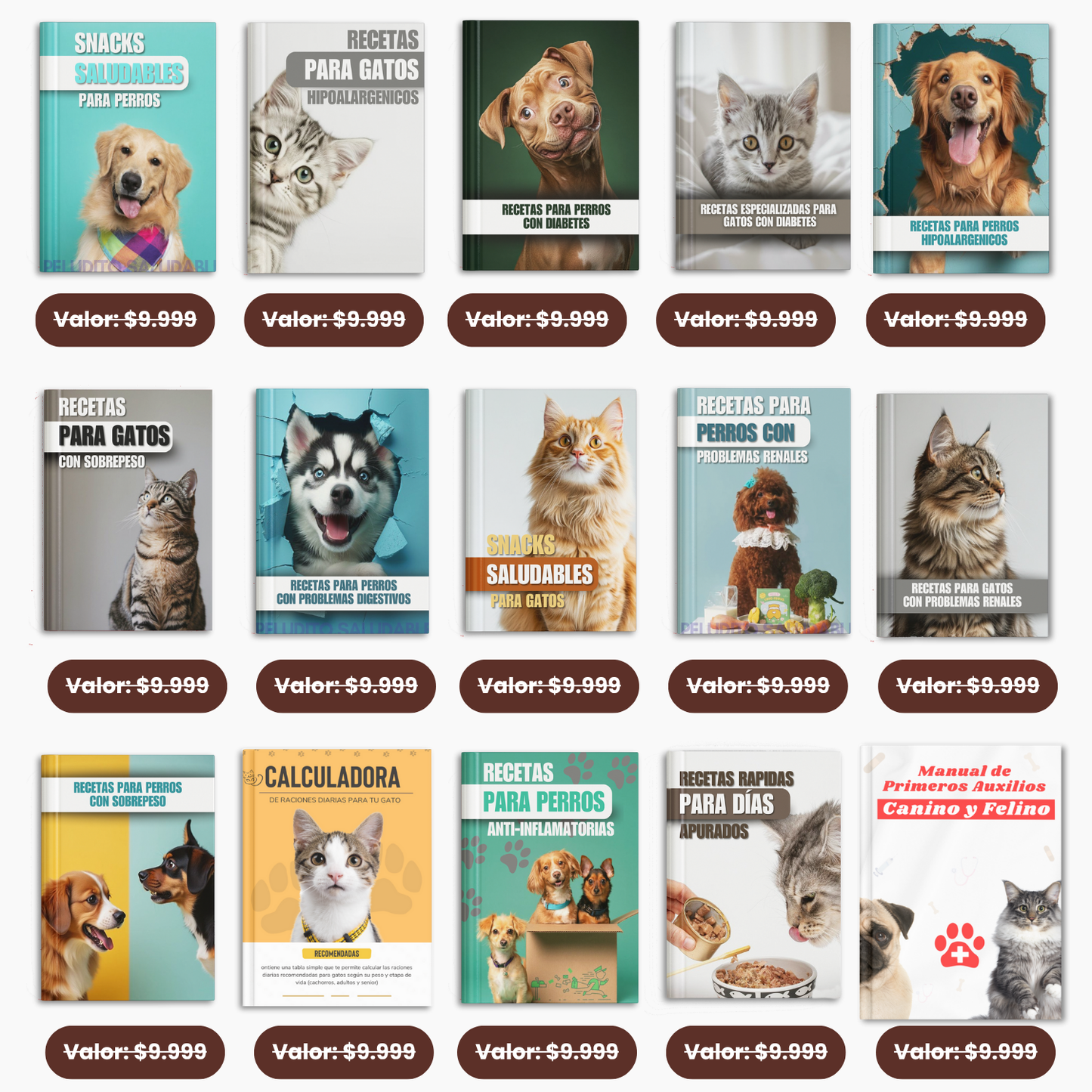 +450 Recetas Naturales para Perros y Gatos +15 BONOS de REGALO 🎁