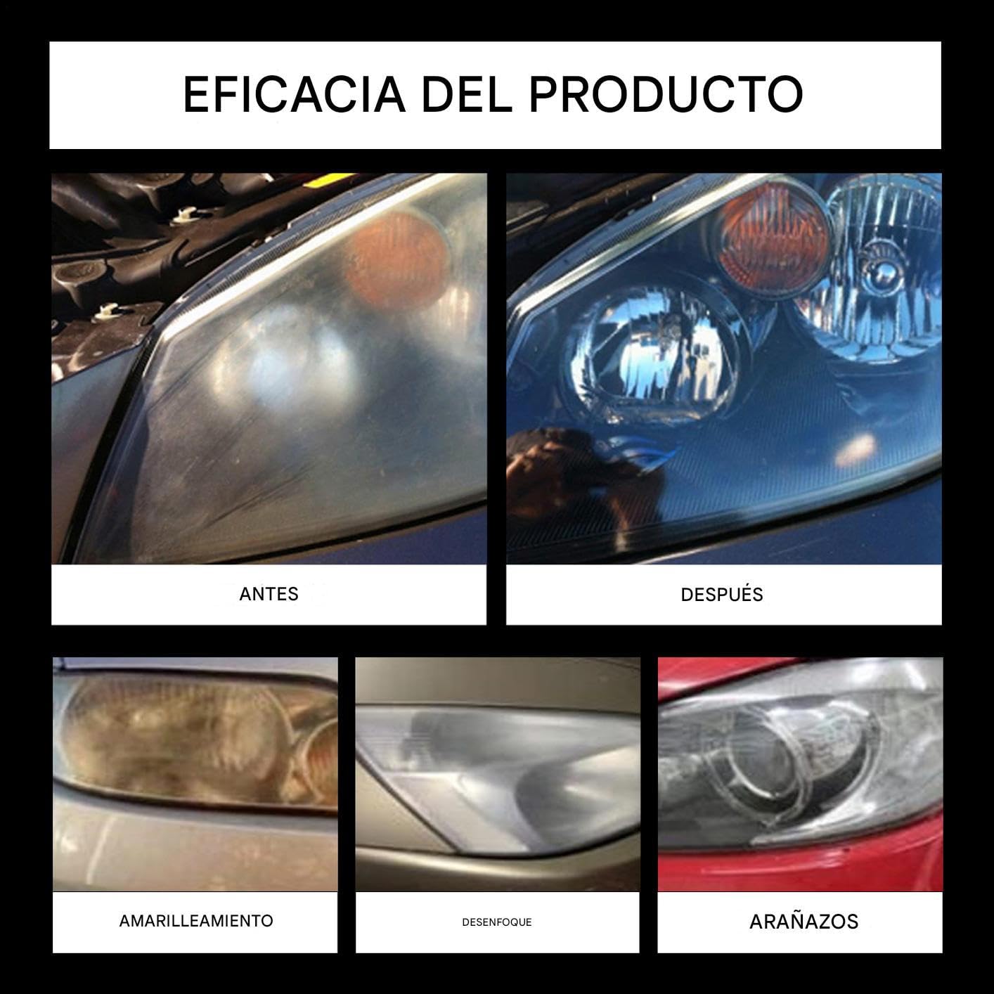 Restorer Pro Max Kit de Restauración de Faros 2x1