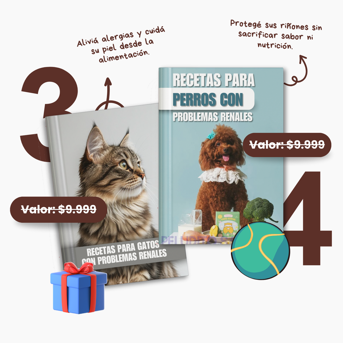 +450 Recetas Naturales para Perros y Gatos +15 BONOS de REGALO 🎁