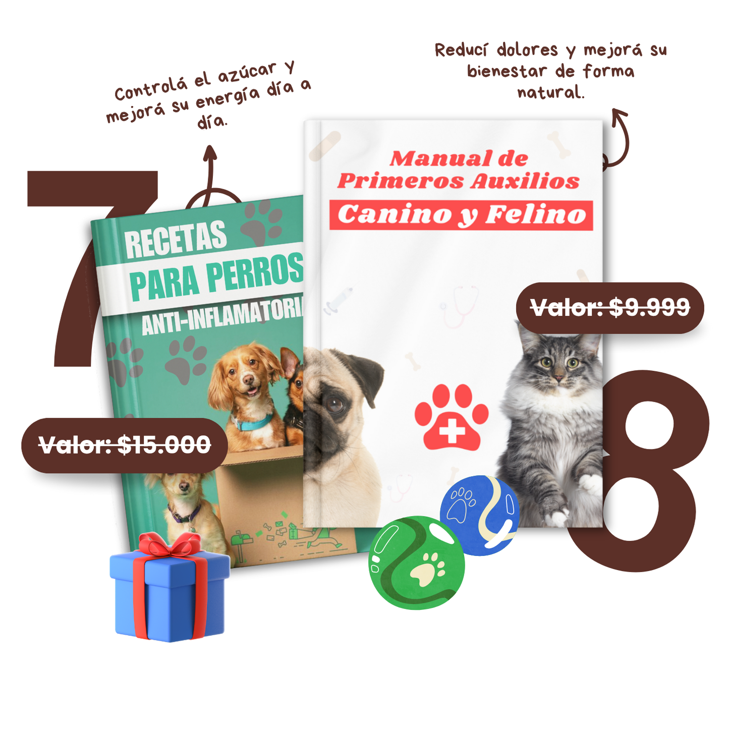 +450 Recetas Naturales para Perros y Gatos +15 BONOS de REGALO 🎁