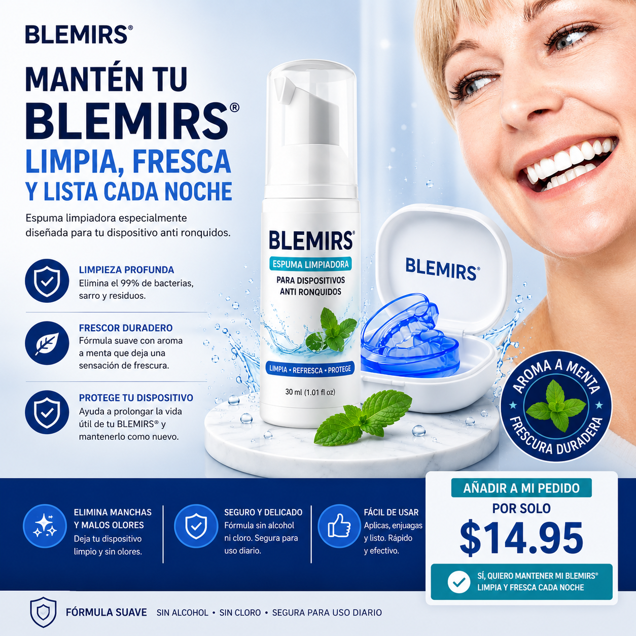 SPRAY DESINFECTANTE BLEMIRS® PARA UNA LIMPIEZA DIARIA PERFECTA