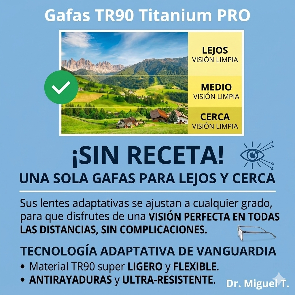 LENTES INTELIGENTES TR90 TITANIUM PRO MULTIFOCALES-FOTOCROMÁTICOS – PAGUE 1 Y LLEVE 2 !